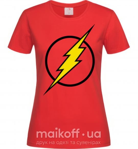 Женская футболка logo flash Красный фото