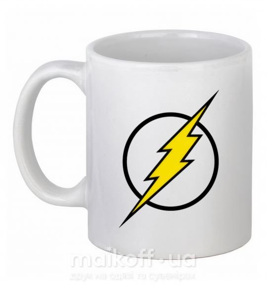 Чашка керамическая logo flash Белый фото