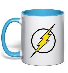 Чашка з кольоровою ручкою logo flash Чашка з кольоровою ручкою logo flash