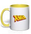Чашка з кольоровою ручкою X-men Сонячно жовтий фото
