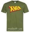 Мужская футболка X-men Оливковый фото