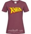 Жіноча футболка X-men Бордовий фото