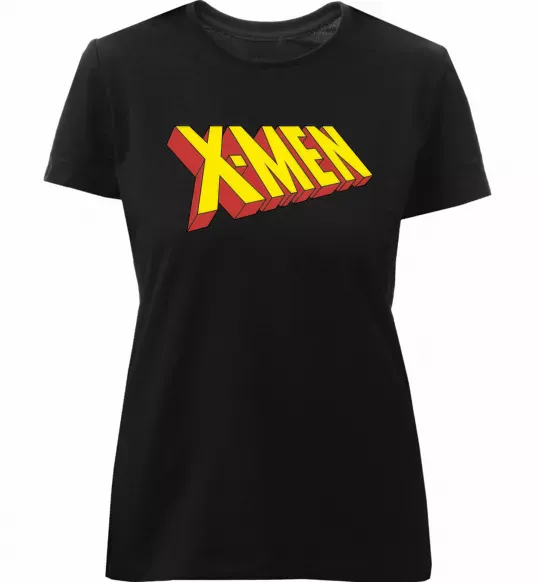 Женская премиум футболка X-men Черный фото
