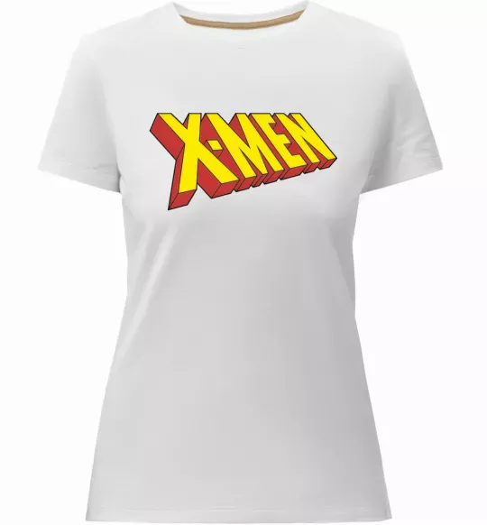Женская премиум футболка X-men Белый фото