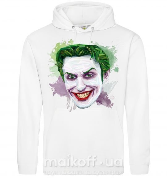 Чоловіча толстовка (худі) Joker paint Білий фото