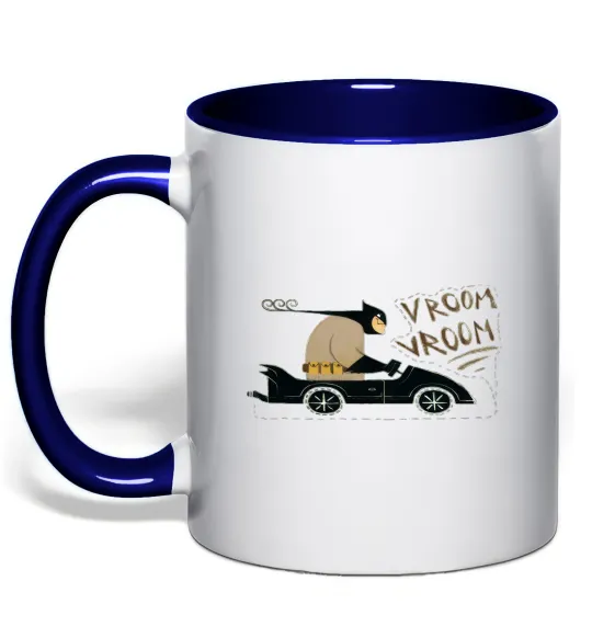 Чашка з кольоровою ручкою Batmobile Глибокий темно-синій фото