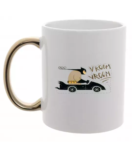 Чашка з кольоровою ручкою Batmobile Золото фото