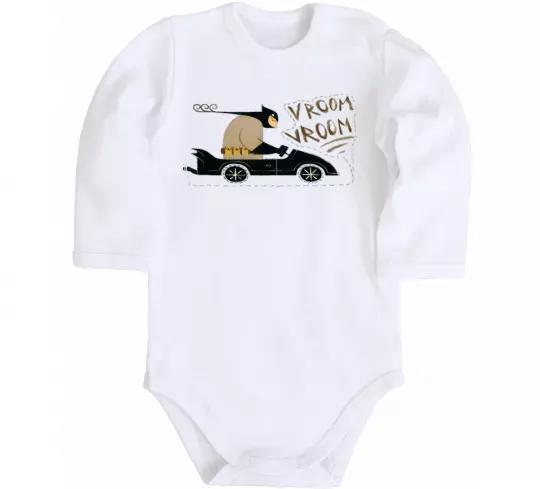 Детский боди Batmobile Белый фото