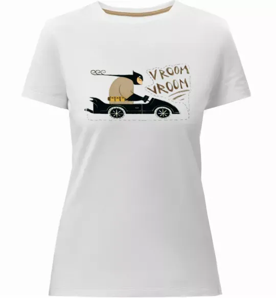 Женская премиум футболка Batmobile Белый фото