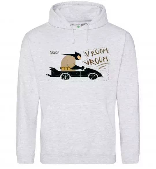 Мужская толстовка (худи) Batmobile Серый меланж фото