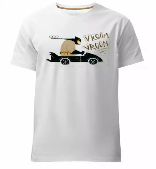 Чоловіча преміум футболка Batmobile Білий фото