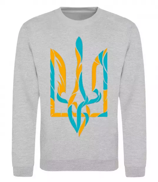 Світшот Тризуб weavy gerb Сірий меланж фото