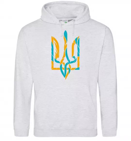 Чоловіча толстовка (худі) Тризуб weavy gerb Сірий меланж фото