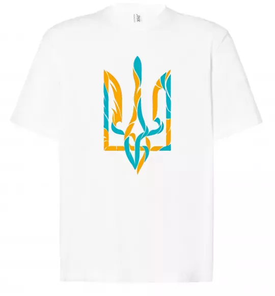 Футболка Оверсайз Тризуб weavy gerb Белый фото