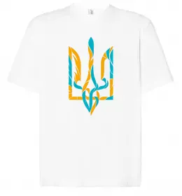 Футболка Оверсайз Тризуб weavy gerb Белый фото