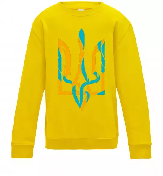 Детский Свитшот Тризуб weavy gerb Солнечно желтый фото