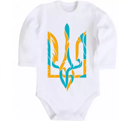 Детский боди Тризуб weavy gerb Белый фото