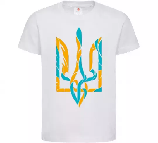 Детская футболка Тризуб weavy gerb Белый фото