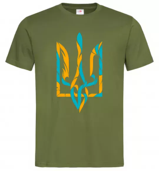 Чоловіча футболка Тризуб weavy gerb Оливковий фото