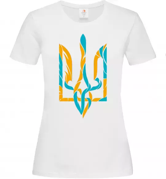 Женская футболка Тризуб weavy gerb Белый фото