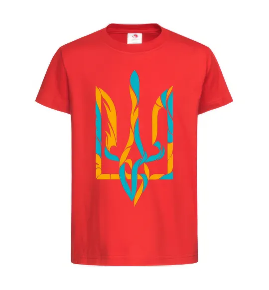 Детская футболка Тризуб weavy gerb Красный фото