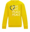Детский Свитшот LOVE PEACE Солнечно желтый Детский Свитшот LOVE PEACE Солнечно желтый фото