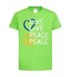 Детская футболка LOVE PEACE Лаймовый фото