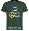 Чоловіча футболка LOVE PEACE Темно-зелений фото