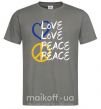 Чоловіча футболка LOVE PEACE Графіт фото