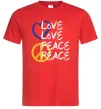 Мужская футболка LOVE PEACE Красный Мужская футболка LOVE PEACE Красный фото