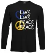 Лонгслів LOVE PEACE Чорний фото
