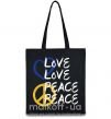 Эко-сумка LOVE PEACE Черный фото