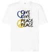 Футболка Оверсайз LOVE PEACE Белый фото