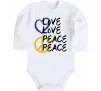 Детский боди LOVE PEACE Белый фото