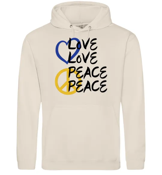 Женская толстовка (худи) LOVE PEACE Таш фото
