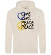 Женская толстовка (худи) LOVE PEACE Таш фото