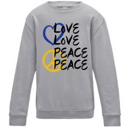 Детский Свитшот LOVE PEACE Детский Свитшот LOVE PEACE