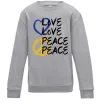 Детский Свитшот LOVE PEACE Серый меланж Детский Свитшот LOVE PEACE Серый меланж фото