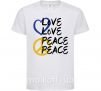 Детская футболка LOVE PEACE Белый фото