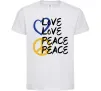 Детская футболка LOVE PEACE Белый фото