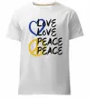 Чоловіча преміум футболка LOVE PEACE Білий фото