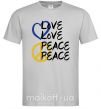 Мужская футболка LOVE PEACE Серый фото