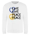 Свитшот LOVE PEACE Белый фото