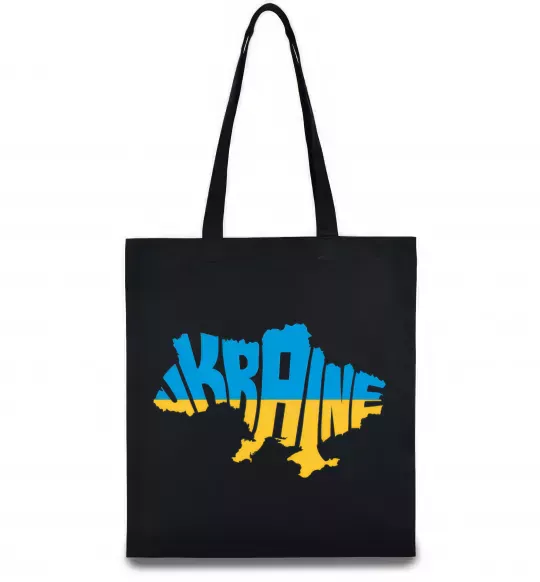 Эко-сумка UKRAINE MAP Черный фото