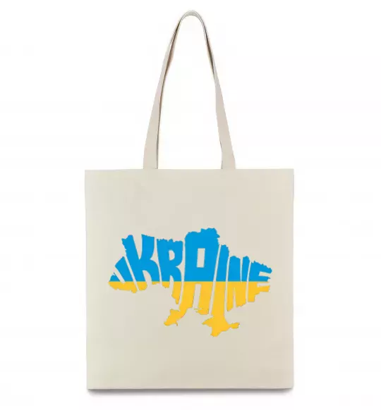 Эко-сумка UKRAINE MAP Бежевый фото