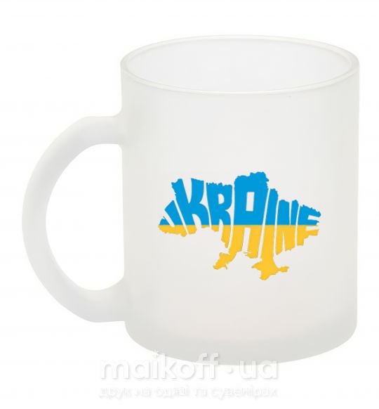 Чашка скляна UKRAINE MAP Фроузен фото