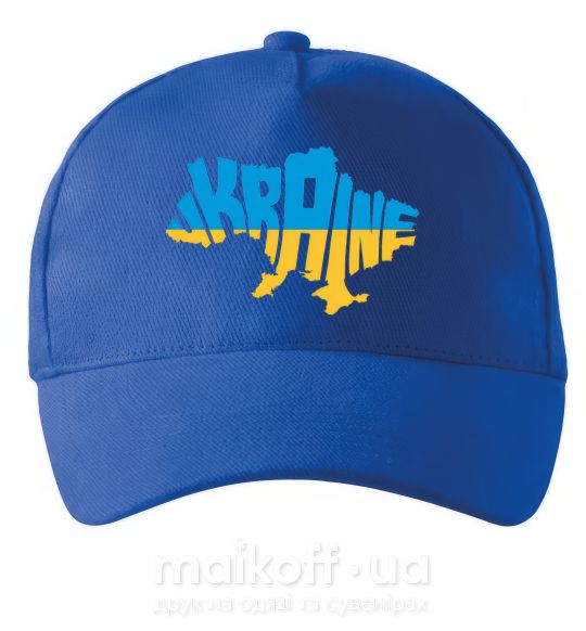 Кепка UKRAINE MAP Яскраво-синій фото