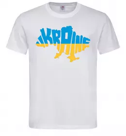 Мужская футболка UKRAINE MAP Белый фото