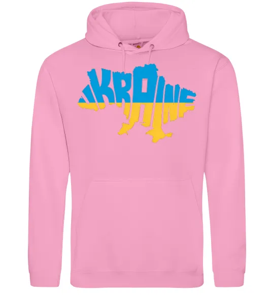 Женская толстовка (худи) UKRAINE MAP Розовый фото