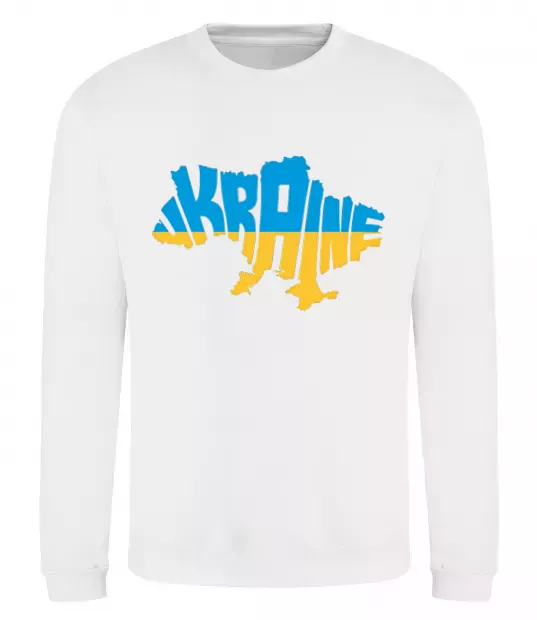 Свитшот UKRAINE MAP Белый фото